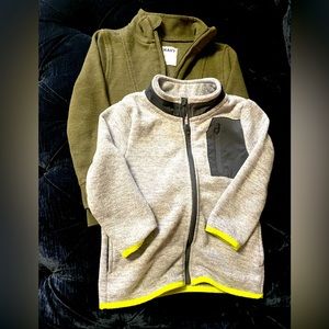 Set of 2, Cat & Jack size 2T zip up jacket and size 4T Old Navy zip up pullover